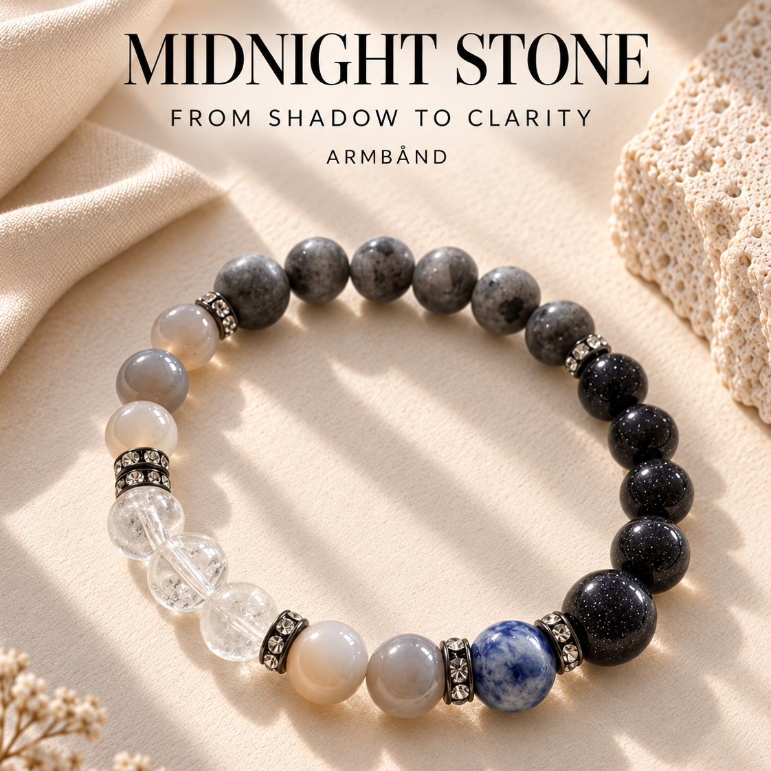 Midnight Stone armbånd fra Sisterunika
