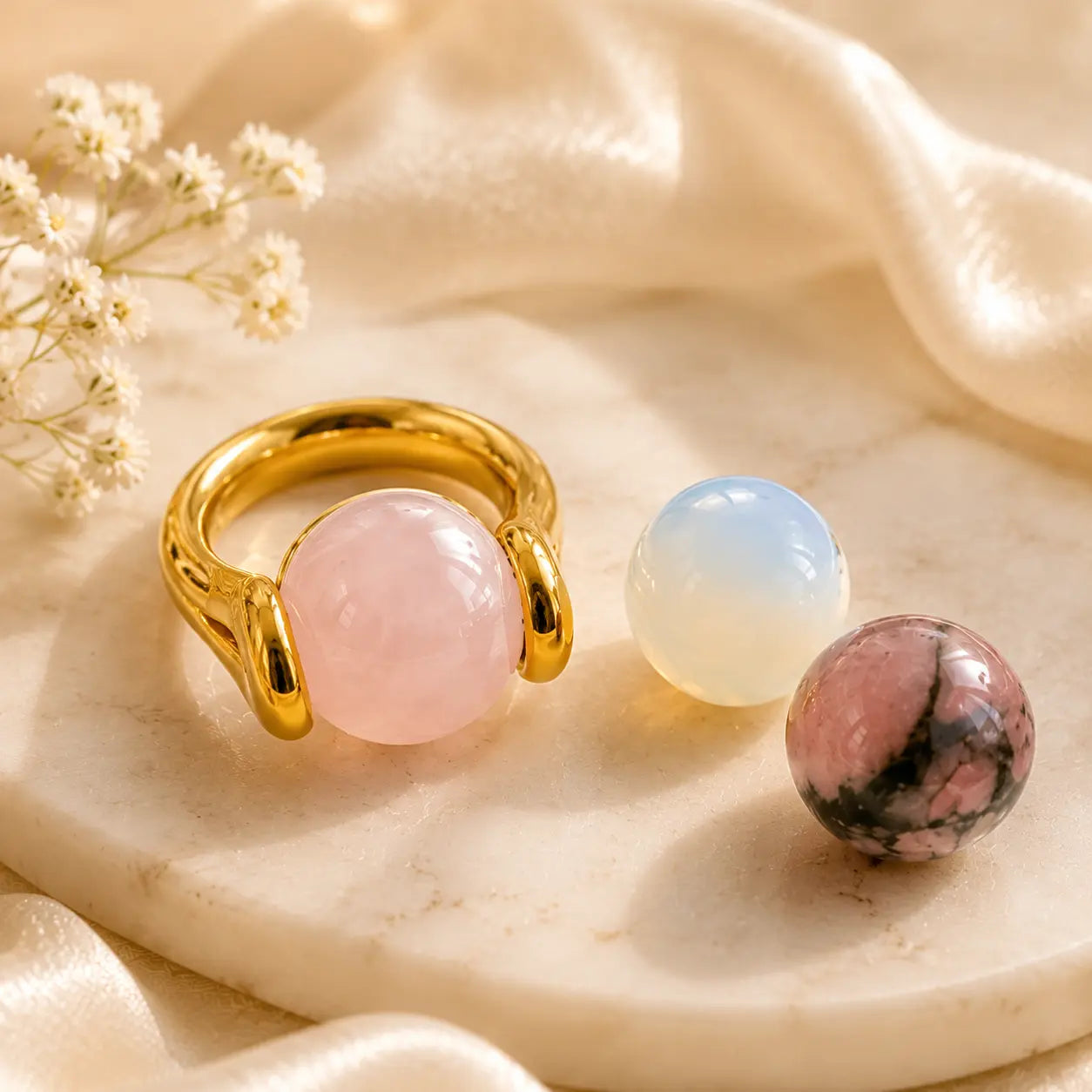 Magic Ring med tre udskiftelige krystaller