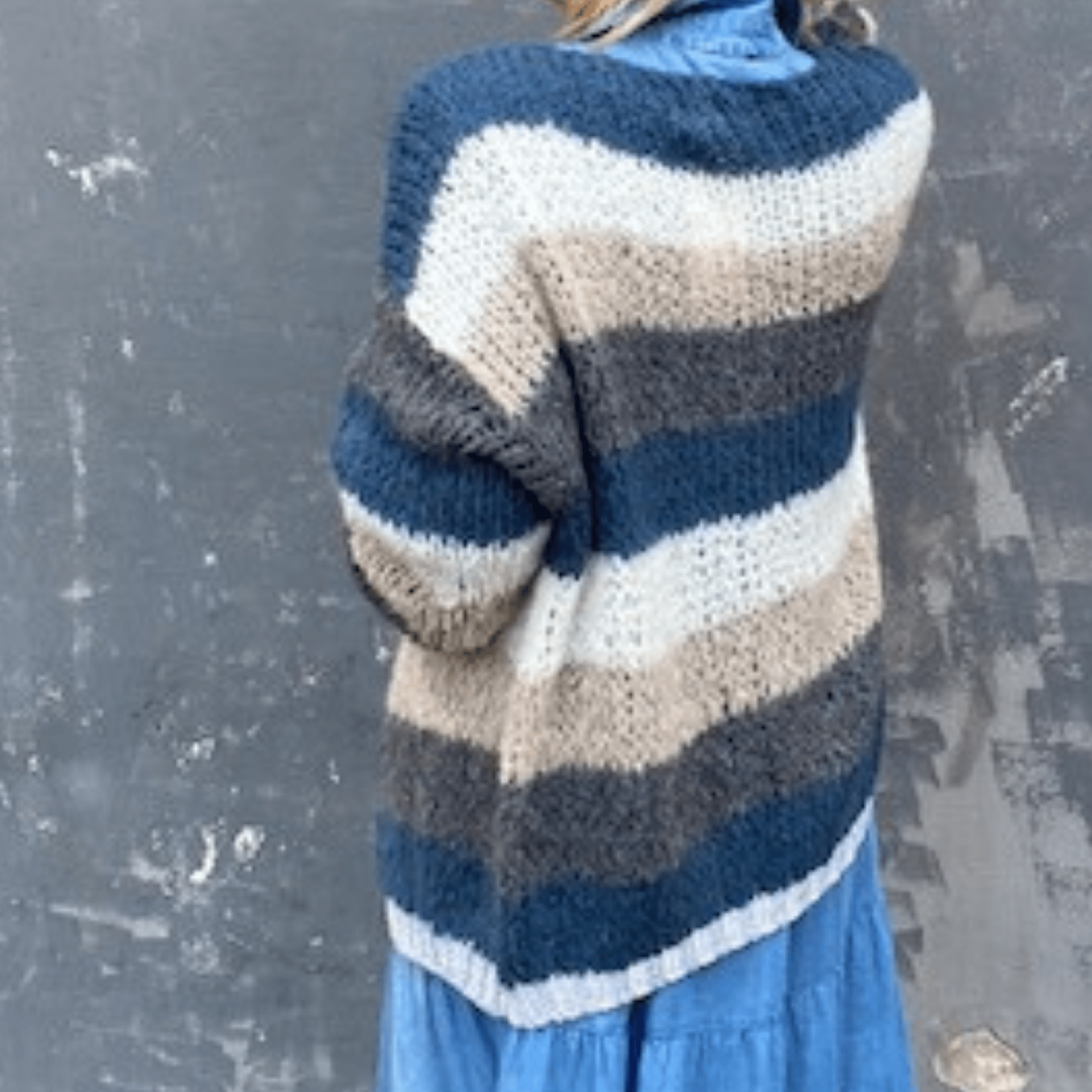 Banyan lån fællesskab Blå Multifarvet Strik Cardigan fra Stjal - Sisterunika